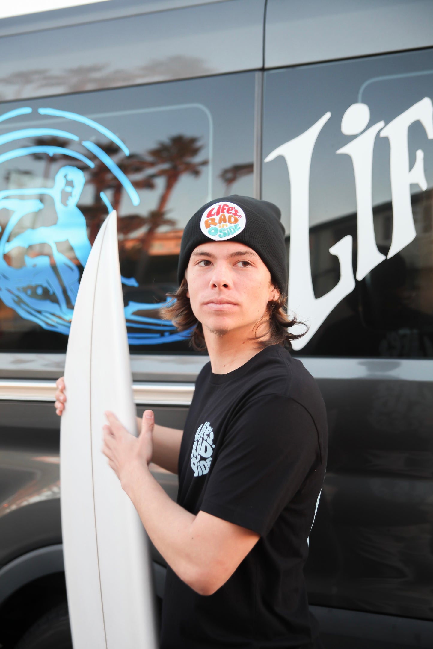 Retro O'side Beanie - Black